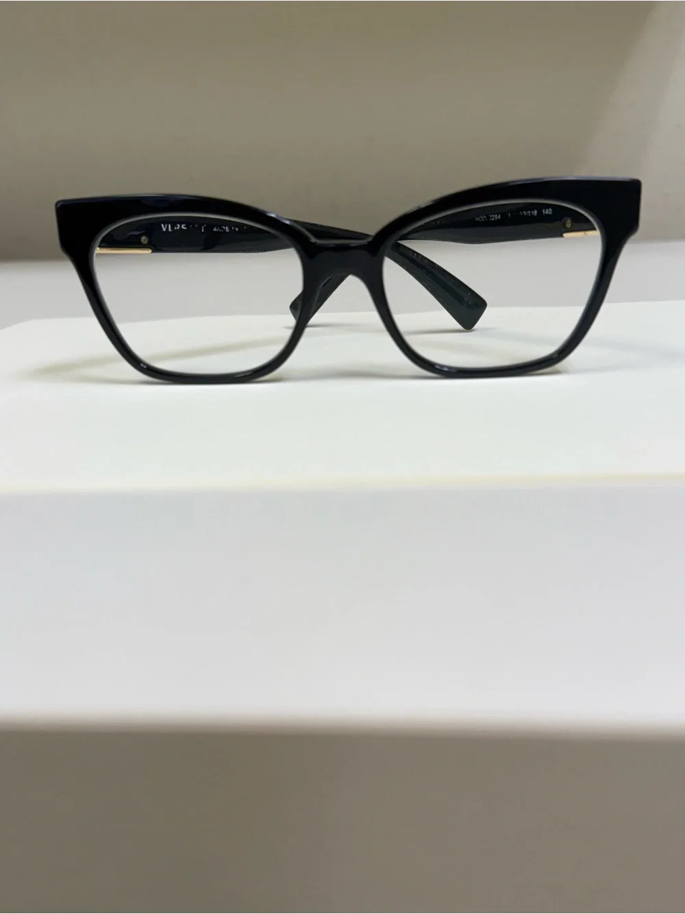 Versace MOD 3294 Black Cat Eye Prescription Eyeglasses Gold Medusa 53-18-140